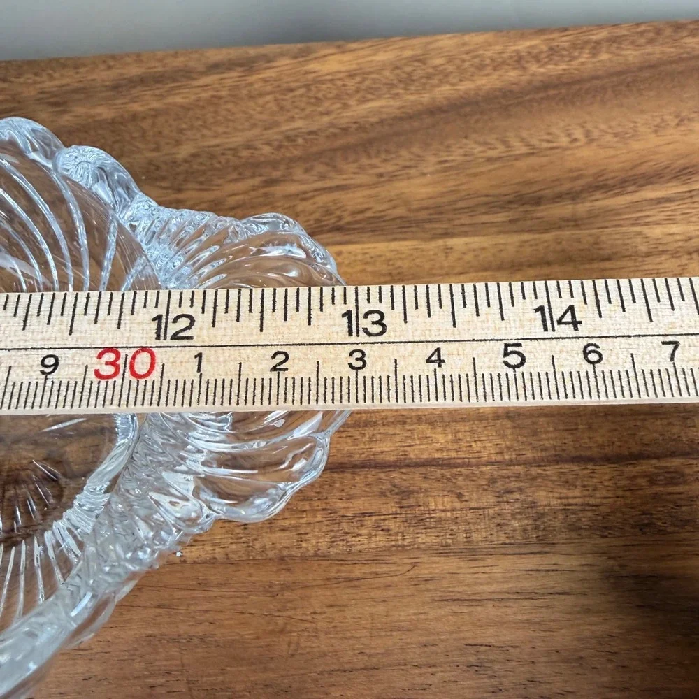 Cambridge Glass Caprice Clear 4 Part Divided Shell Relish Dish Serving Tray 13